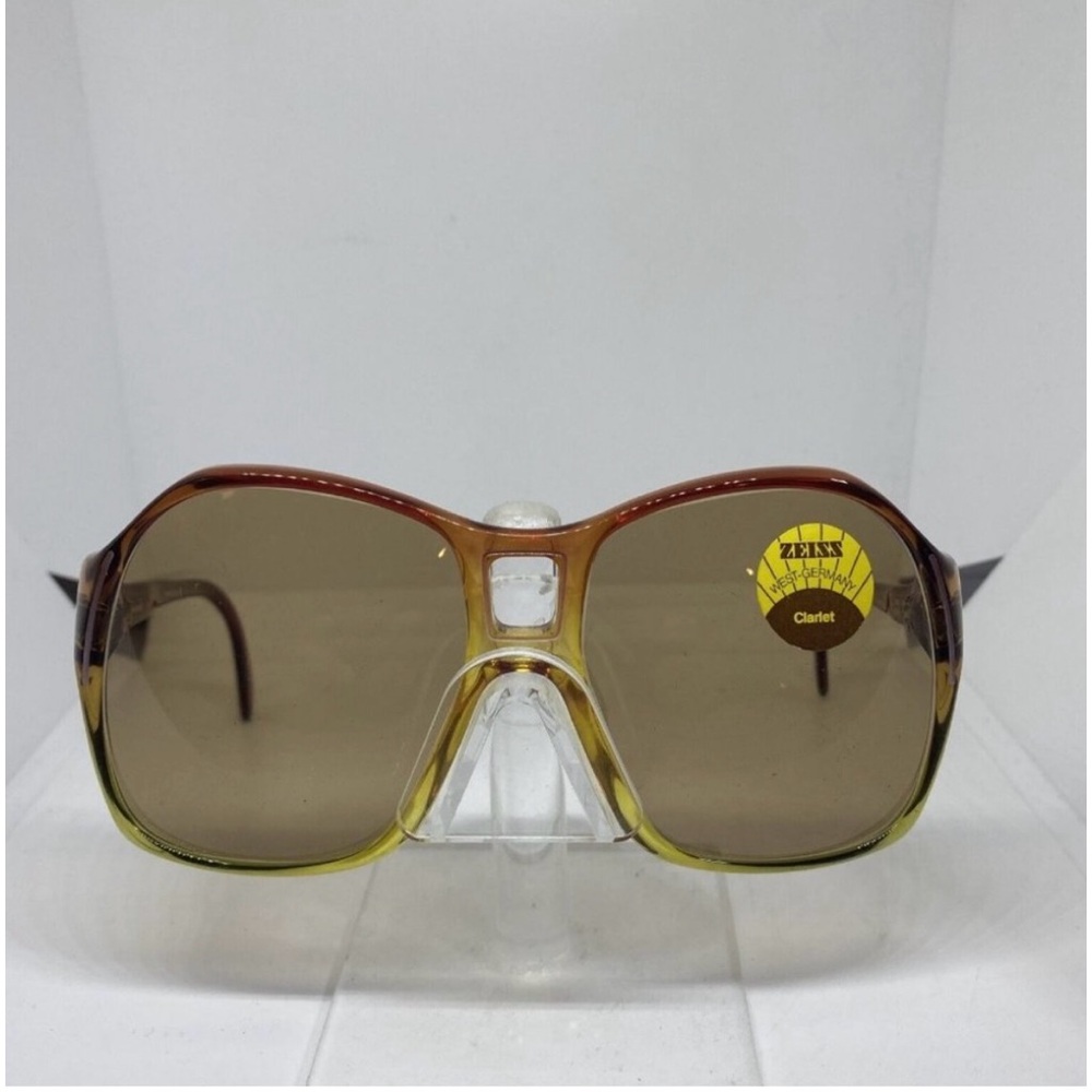 Vintage 70s Zeiss Marwitz 693 8058 Oversized Sunglasses Frame 58-16-125 Yllw Brn